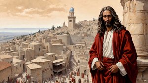 Jesus_blev placeret på templets tinde af djævelen - faldt ned_04 af Josef Johann Michel