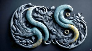 encaustic Feng Shui koncept af YIN OG YANG _01
