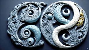 enkaustisk Feng Shui koncept af YIN OG YANG _02