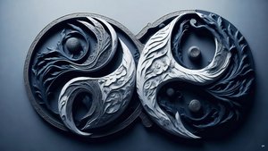 enkaustisk Feng Shui koncept af YIN OG YANG _05
