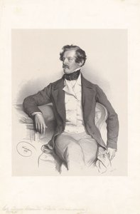 Alexander friherre von Bach (1813-1893), jurist, politiker af Josef Kriehuber
