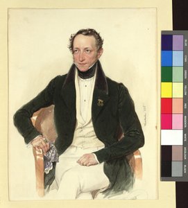 Portræt af digteren og teaterdirektøren Johann Ludwig Deinhardstein