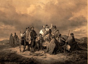 Bivouc Kriehuber Litho af Josef Kriehuber