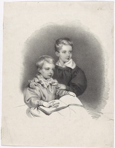 Kronprins Franz Joseph og ærkehertug Ferdinand Maximilian Josef som børn