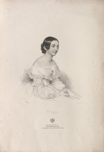 Portræt af operasangerinden Rita Gabussi 1810-1891, 1840.