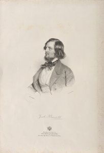 Portræt af fløjtenisten og komponisten Giulio Briccialdi 1818-1881, før 1850.