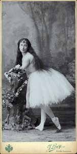 Luigia Cerale som Giselle, ca. 1880. af Josef Löwy