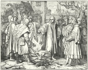 Martin Luther brænder den pavelige tyr i Wittenberg, 1520