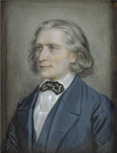 Portræt af Franz Liszt 1811-1886, 1856 af Josef Nikolaus Kriehuber