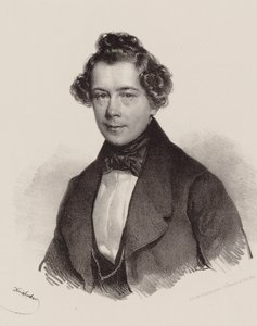 Portræt af komponisten Joseph Lanner 1801-1843, 1830. af Josef Nikolaus Kriehuber