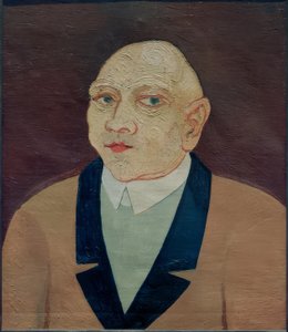 Mand med gul jakke af Josef Scharl