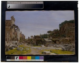 To udsigter til Forum Romanum af Josef Theodor Hansen
