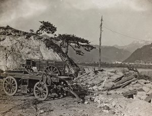 Album "Min verdenskrig - minder om den sydvestlige front i Kärnten, Italien, Trentino-Alto Adige) 31/03/1915-12/11/ 1918 - Josef Zohles Vienna ": militær tank på Taglia af Josef Zohles