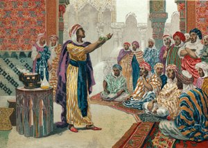 Jabir ibn Hayyan underviser i kemi i Edesa af Josep or Jose Planella Coromina