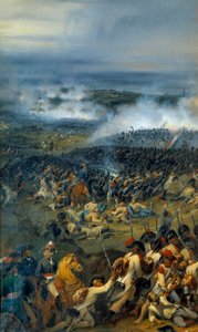 Revolutionære krige: "" Slaget ved Anderlecht den 13. november af Joseph Louis Hippolyte Bellange