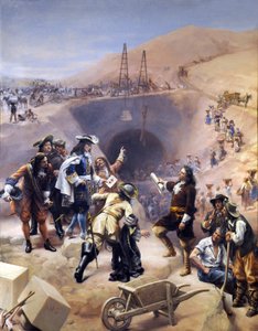 Byggepladsen ved Canal du Midi af Joseph-Noel Sylvestre