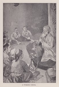 En tyrkisk skole (litho) af Joseph (after) Finnemore