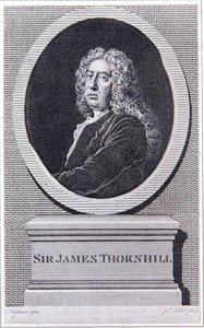 Sir James Thornhill (gravering) af Joseph (after) Highmore