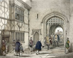 Henry VIII (1491-1547) på Hever Castle i Kent, efter Joseph Nash (1809-1878) af Joseph (after) Nash