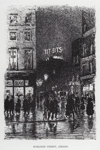 Burleigh Street, Strand (litho) af Joseph (after) Pennell