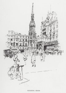 Charing Cross (litho) af Joseph (after) Pennell