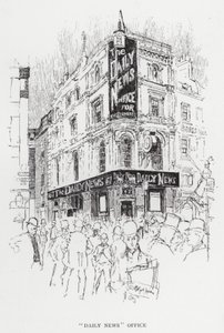 "Daily News" Office (litho) af Joseph (after) Pennell