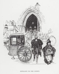 Adgang til domstolene (litho) af Joseph (after) Pennell