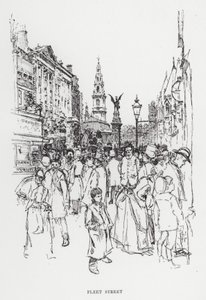 Fleet Street (litho) af Joseph (after) Pennell