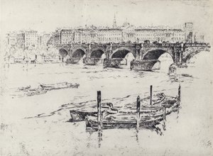 Somerset House (litho) af Joseph (after) Pennell