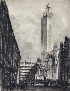 Katedralen, Westminster (litho) af Joseph (after) Pennell