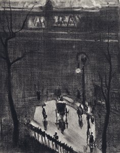 Under Charing Cross (litho) af Joseph (after) Pennell