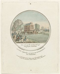 Angreb på Duivendrecht-broen, 1787 Action for Gevalle aan Duyvendregse brug buyten Amsterdam / Action arrivée au pont de Duyvendregt hors d