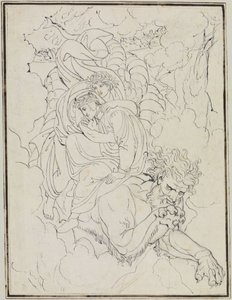 Dante og Vergil på Geryons ryg (Dantes »Inferno«, canto 17, vers 94) af Joseph Anton Koch