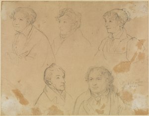 Fem portrætter af Joseph Anton Koch