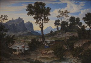 Landskab fra Civitella nær Olevano af Joseph Anton Koch