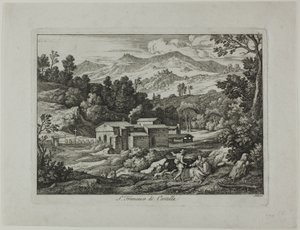 Klosteret San Francesco di Civitella i Sabinebjergene af Joseph Anton Koch