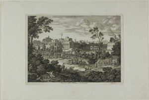 Ruinerne af Cæsarernes Palads, planche 18 fra Die Römische Ansichten af Joseph Anton Koch