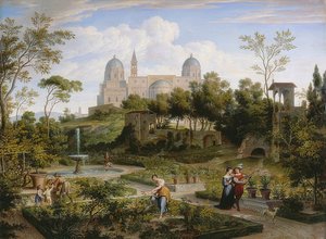 Santa Maria Maggiore i Rom. Um 1808 af Joseph Anton Koch