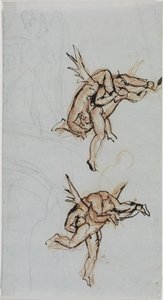 Studie af byrådsmedlemmet fra Lucca (Dantes »Inferno«, sang 21, vers 34) af Joseph Anton Koch