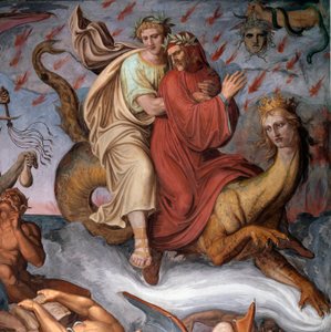 Helvede fra Dantes guddommelige komedie - Detalje - Fresco