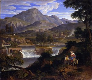 Vandfald ved Subiaco af Joseph Anton Koch