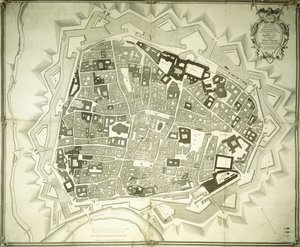 An Engraved Plan of Vienna, 1770dani af Joseph Anton Nagel