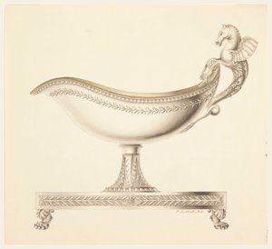 Tegning, forhøjning af en sovsebåd, 1790-1825