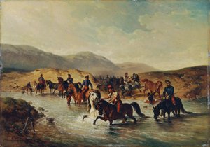 Fransk kavaleri i hestedammen af Joseph Anton Strassgschwandtner