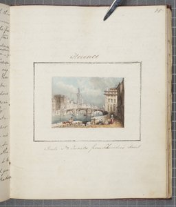 Firenze, indsat i Thomas Moodys Journal af en tur gennem Schweiz og Italien, 1822 (wc på papir) af Joseph Axe Sleap