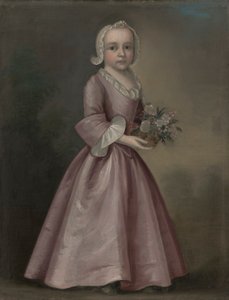 Lille pige holder blomster (tilskrevet Joseph Badger)