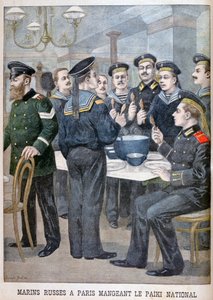 Russiske marinesoldater spiser paiki i Paris, 1900 af Joseph Belon