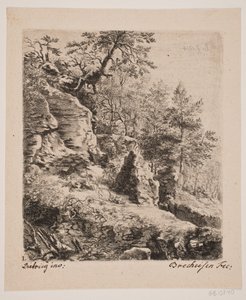 Klippelandskab af Joseph Brecheisen