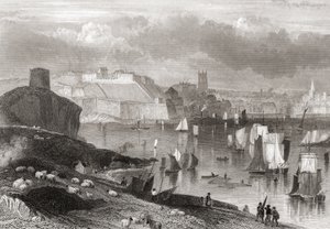 Plymouth, Devon, set fra Mount Batten (print) af Joseph Brown