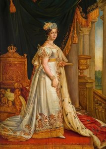 Dronning Therese i sit kroningsregali. (se også billede nummer 63816) af Joseph Carl Stieler